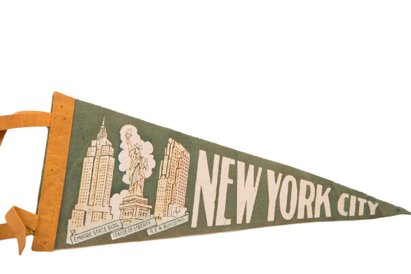 New York City Statue of Liberty Felt Flag // ONH Item 3785 Image 1