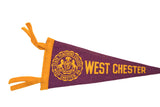 Yellow felt binding and ties with West Chester State Teachers College seal detail.