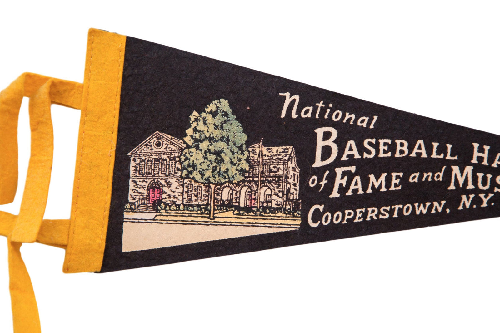 Black National Baseball Hall of Fame Cooperstown NY Felt Flag // ONH Item 3791 Image 1