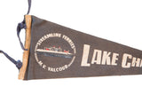 Antique gray felt flag detail featuring 