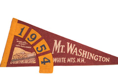 1954 Mt. Washington White Mts, NH Felt Flag // ONH Item 3812 Image 1