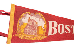 Red Boston Massachusetts Old State House Felt Flag // ONH Item 3819 Image 1