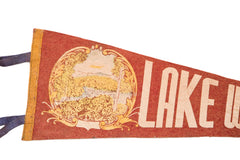 Antique Lake Wallkill NJ Felt Flag // ONH Item 3823 Image 1