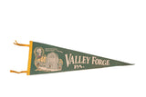 Vintage green felt flag pennant featuring Washington Memorial Chapel and 