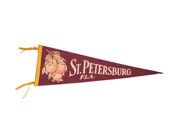St Petersburg Florida Felt Flag // ONH Item 3830