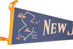 New Jersey Garden State Felt Flag // ONH Item 3832 Image 1