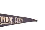 Vintage dark felt pennant end with white 