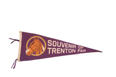 Souvenir of Trenton Fair with Horse Felt Flag // ONH Item 3836