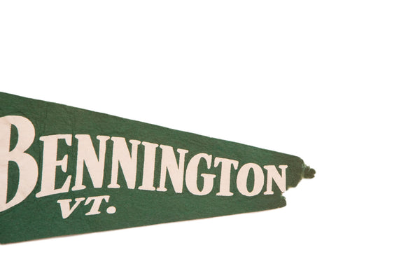 Large Green Bennington Vermont Felt Flag // ONH Item 3838 Image 2