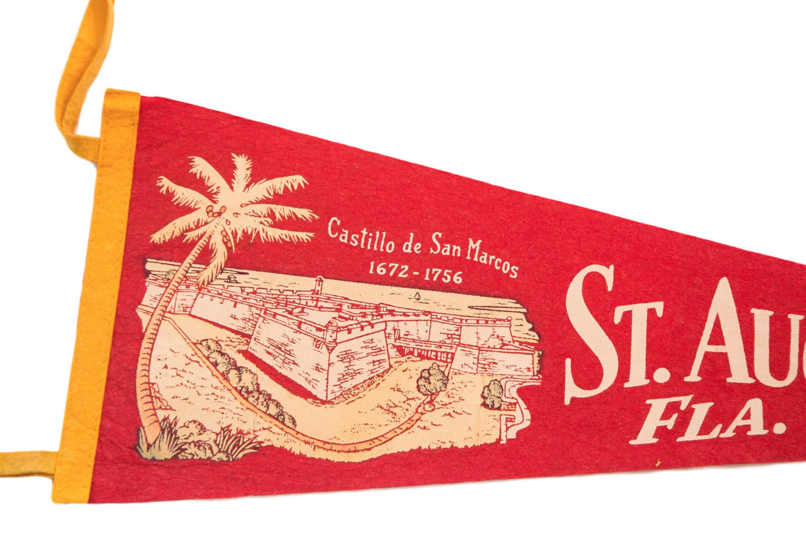 Castillo de San Marcos St Augustine Florida Felt Flag // ONH Item 3841 Image 1