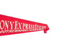 Original Pony Express Station Gothenburg Nebraska Felt Flag // ONH Item 3845 Image 2