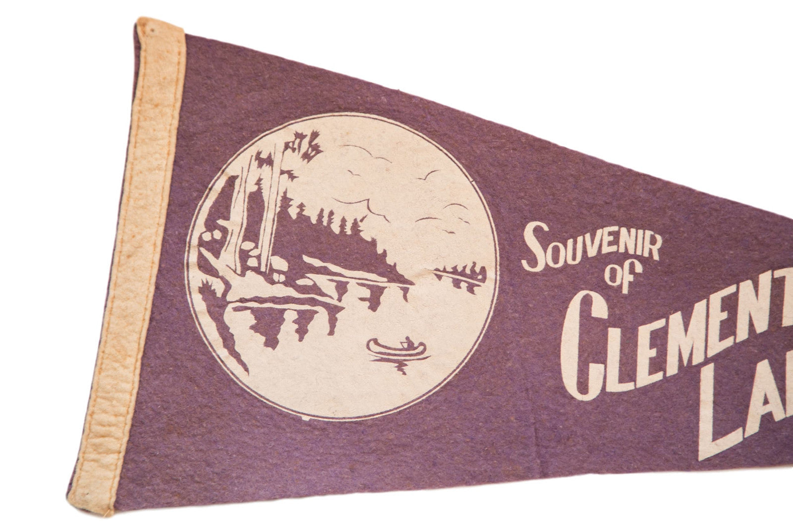 Souvenir of Clementon Lake Park NJ Felt Flag // ONH Item 3857 Image 1