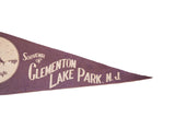 Vintage purple felt pennant with 