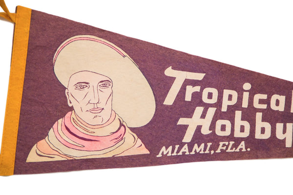 Tropical Hobbyland Miami Florida Felt Flag // ONH Item 3862 Image 1