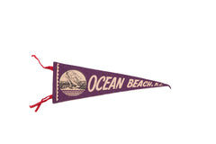 Ocean Beach NJ Felt Flag // ONH Item 3867