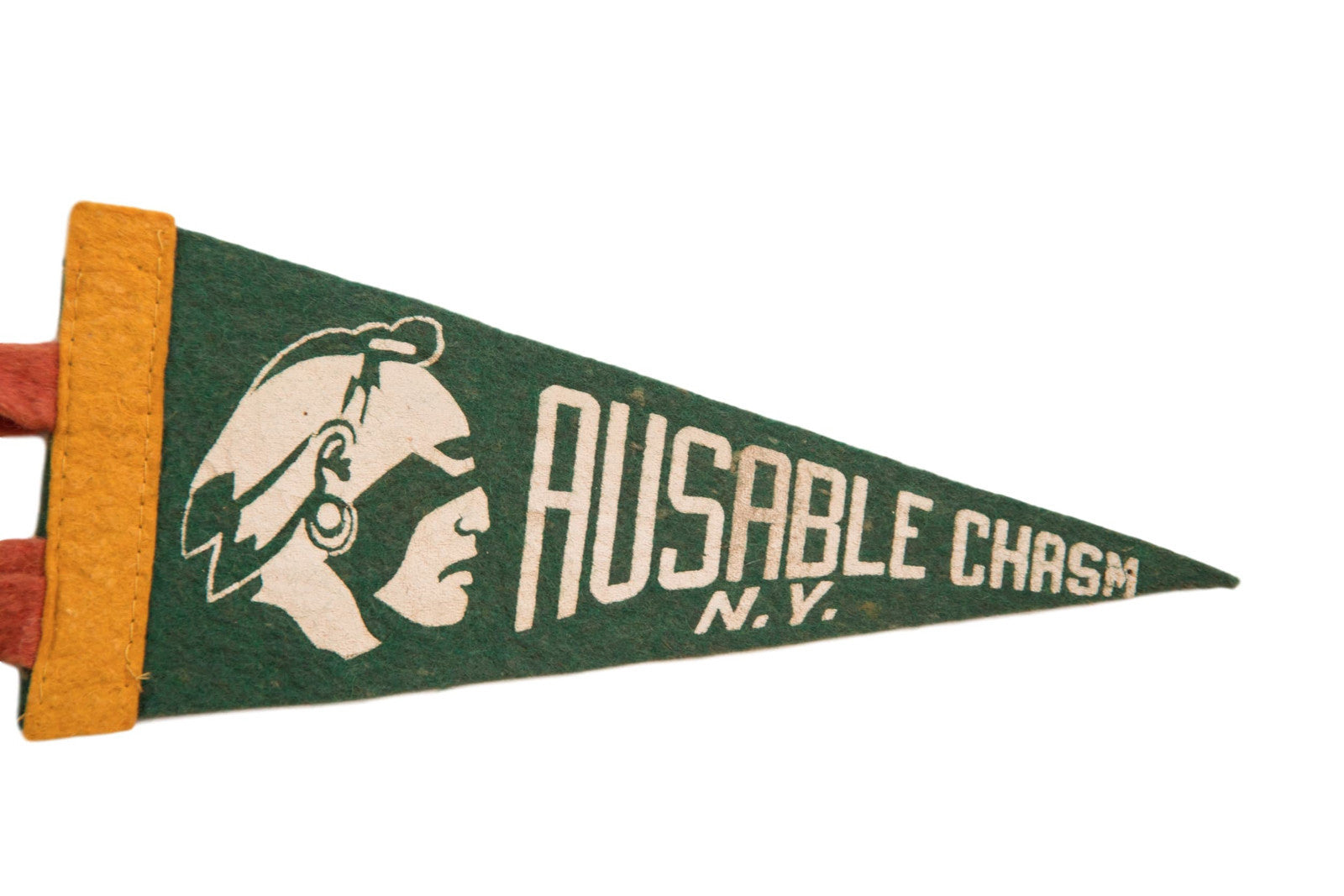 Green Ausable Chasm Adirondacks NY Felt Flag // ONH Item 3873 Image 1