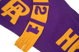 Stitched 'PA' lettering and fringed 1921 date banner on the antique purple felt flag.