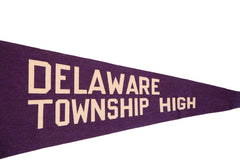 Delaware Township High NJ Lions with Pin Felt Flag // ONH Item 3884 Image 2