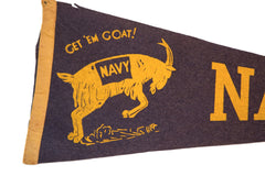 Navy with Get Em Goat Felt Flag // ONH Item 3891 Image 1