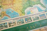 Vintage Rand McNally USA map showing pictorial explanation of symbols for geography and features.