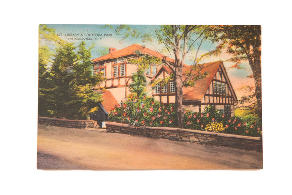Vintage Library at Onteora Park Tannersvile New York Postcard