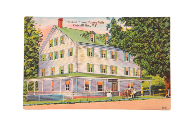 Vintage Central House Haines Falls Catskill Mts NY Postcard