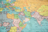 Faded Nystrom map detail showing Europe, North Africa, and the Middle East geography.