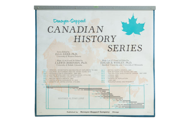 Vintage Denoyer-Geppert Canadian History Map Series