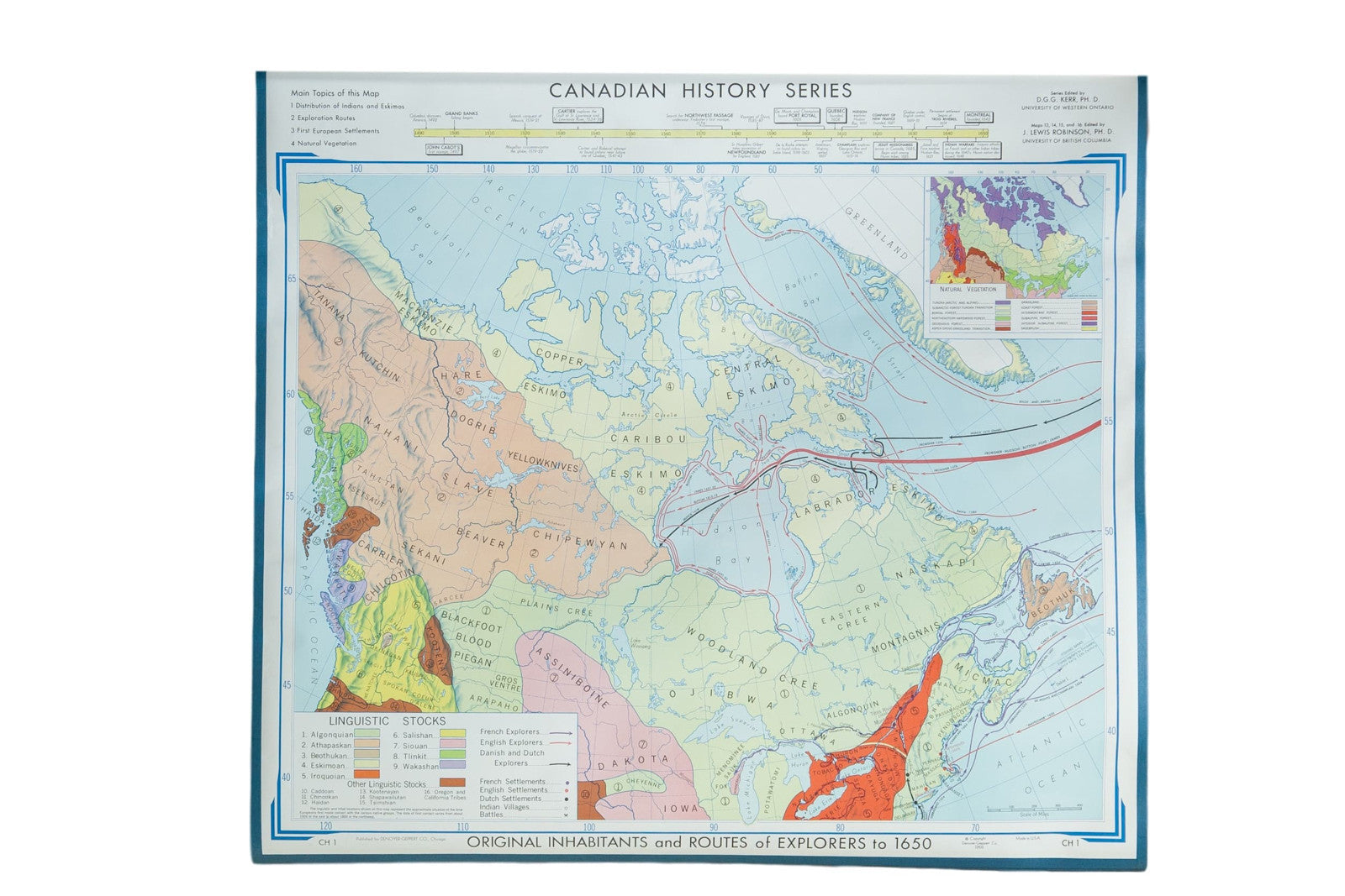 Vintage Denoyer-Geppert Canadian History Map Series