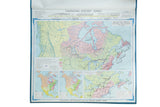 1970s Canadian history map detail showing colonial settlement regions and inset maps.