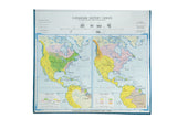Lower right corner of the vintage Canadian history map with 1689-1800 historical legends.