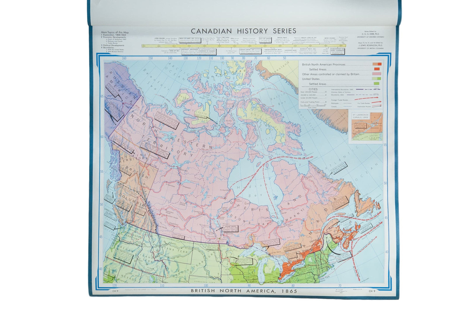 Vintage Denoyer-Geppert Canadian History Map Series