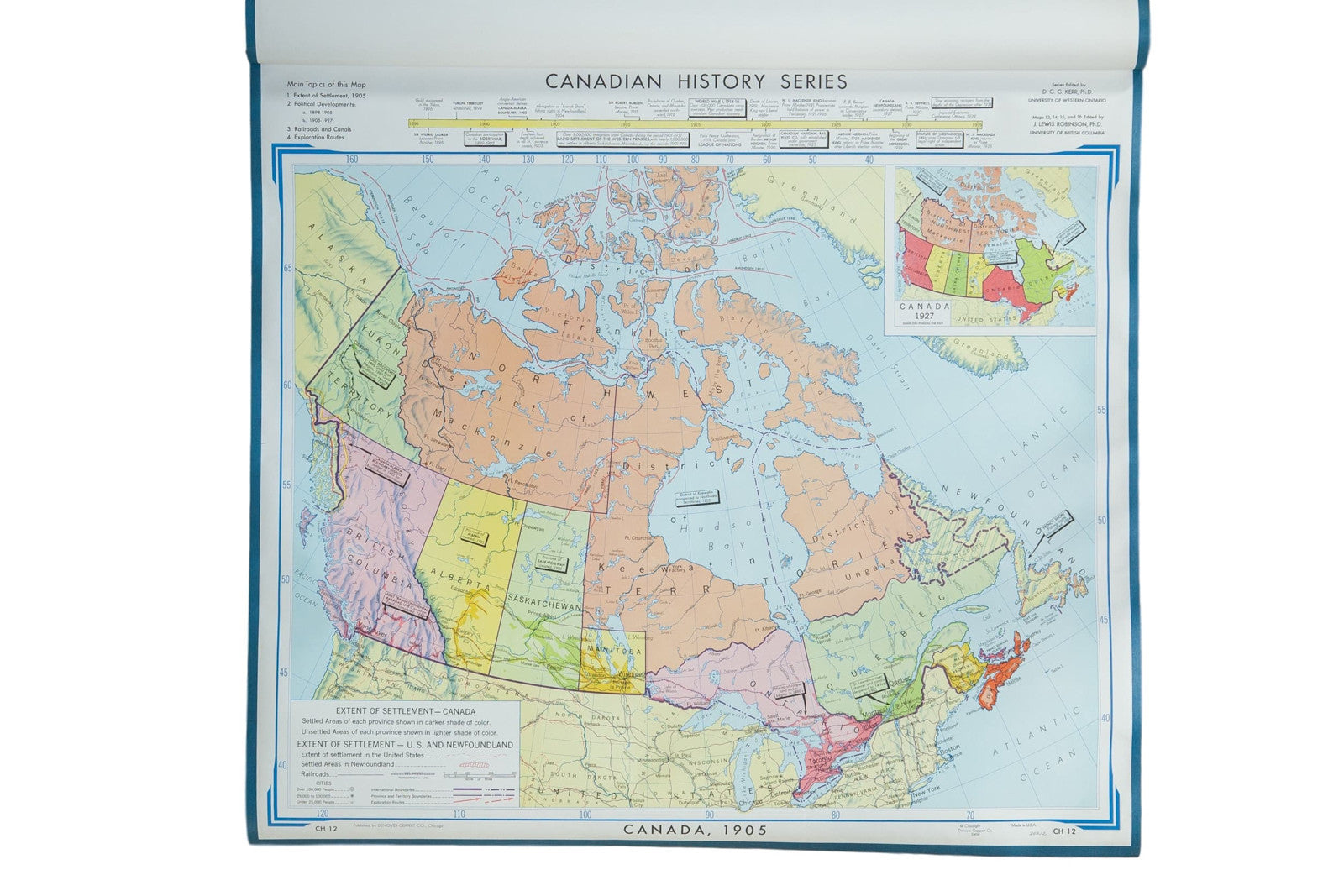 Vintage Denoyer-Geppert Canadian History Map Series