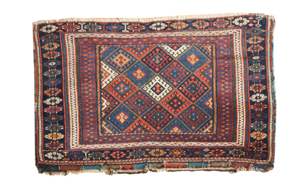 Antique Jaff Kurd Bag Face Rug Mat