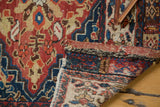 The hand-knotted foundation and intact original selvedge of an antique West Persian collector rug.