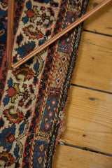 Detailed geometric border and original side cord selvage on a collector's antique Persian bag face.