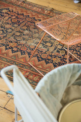 Traditional Persian Malayer rug with herati motif and serrated lightning border.