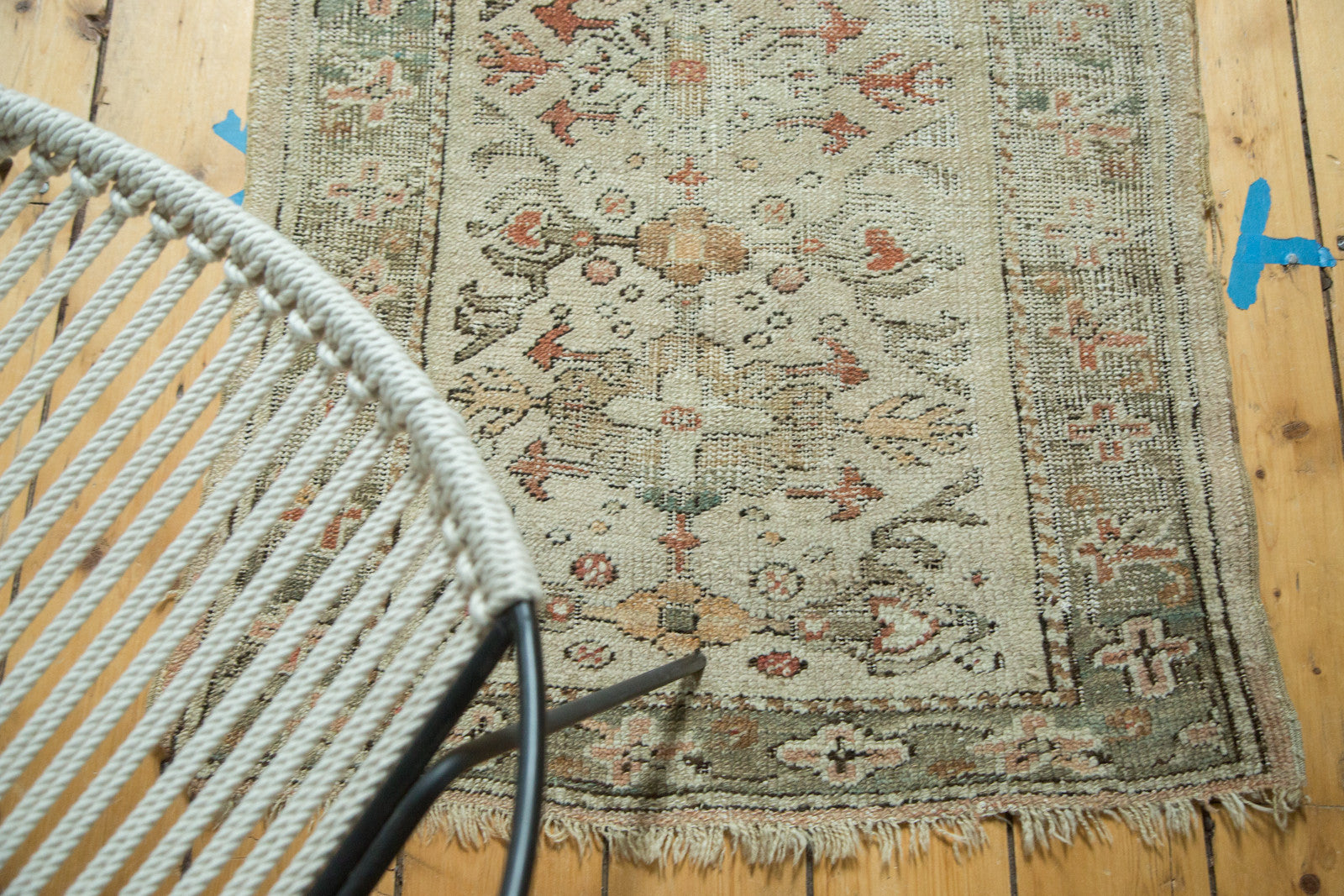 Vintage Oushak Square Rug Mat