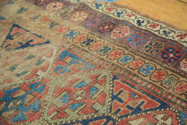 Antique Tattered Kurd Rug
