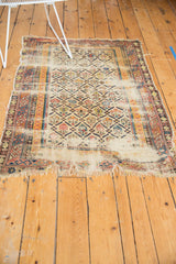 Antique Fragment Shirvan Square Rug