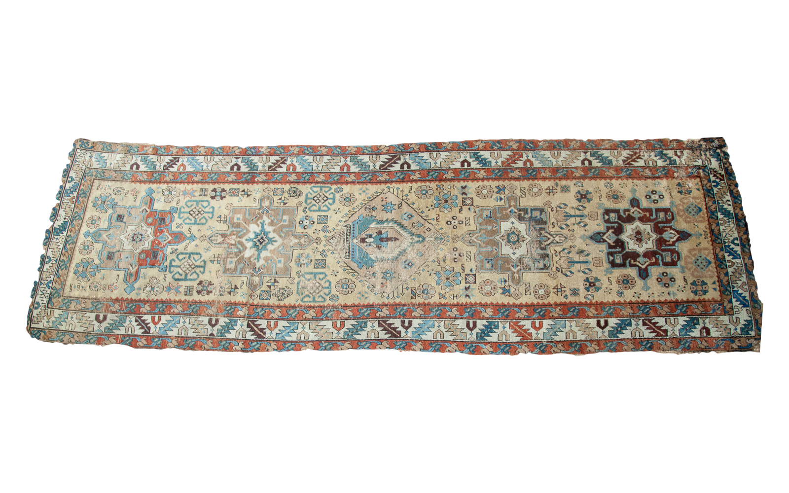 3x11 Antique Northwest Persian Yellow Rug Runner