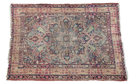 3x4 Worn Square Antique Kerman Rug // ONH Item 1641