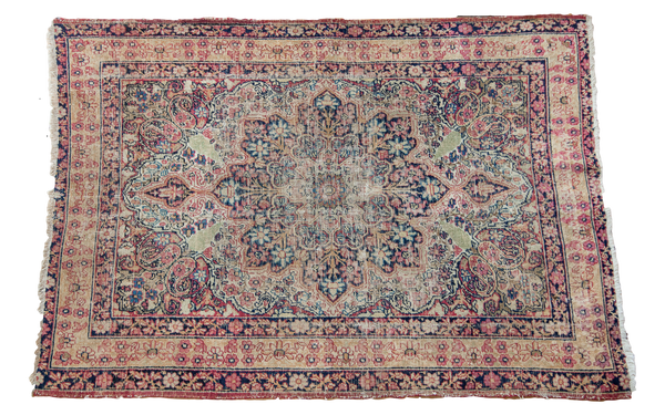 3x4 Worn Square Antique Kerman Rug // ONH Item 1641