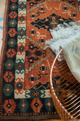 Vintage Afghan Tent Cover Rug Runner