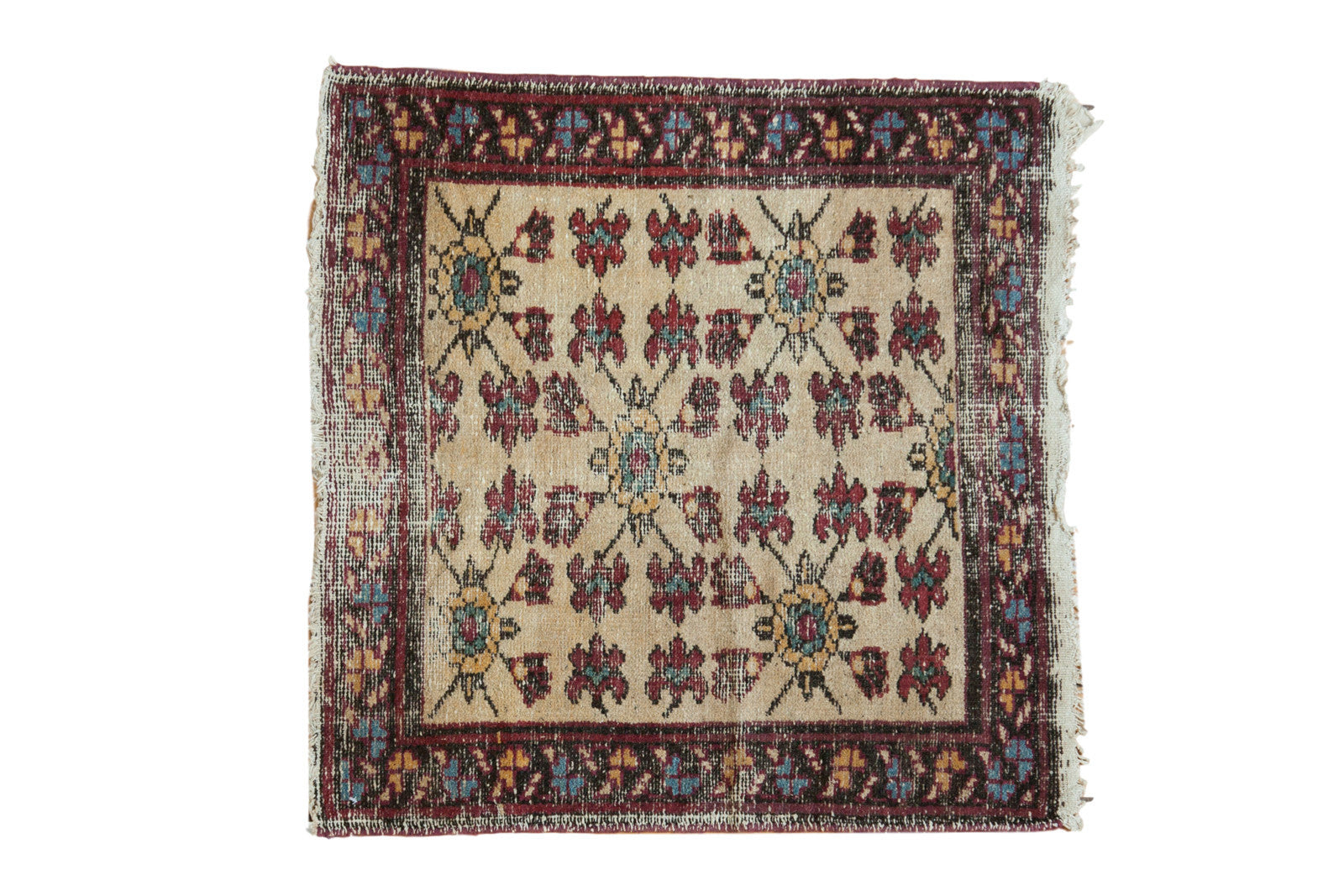 Vintage Turkish Rug 3' x 3' | circa 1940s