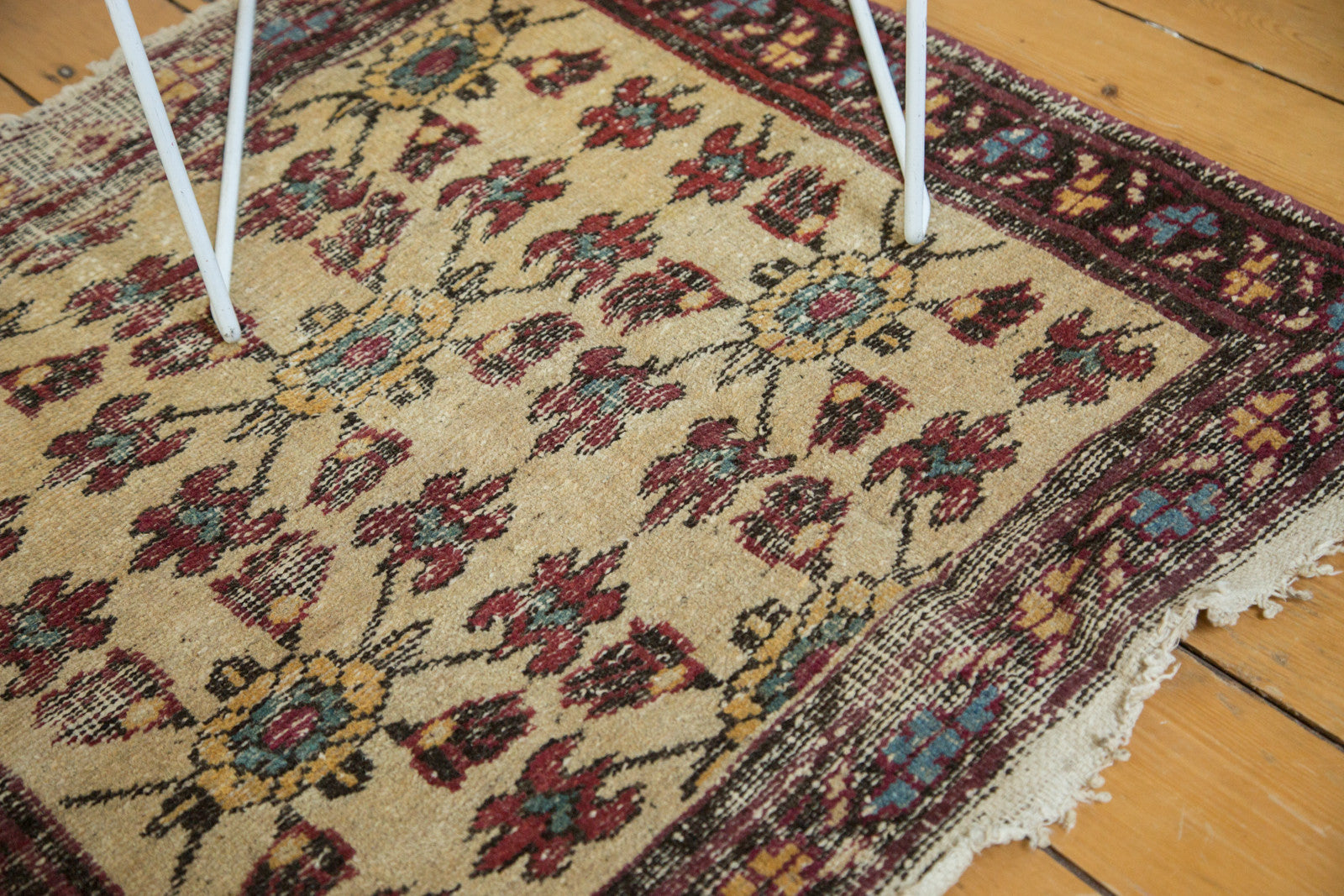 Vintage Turkish Rug 3' x 3' | circa 1940s