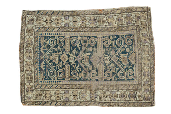 3x4 Antique Perpedil Caucasian Square Rug // ONH Item 4011