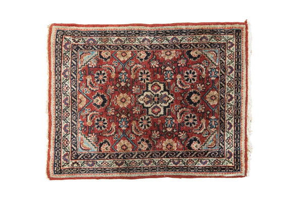 2x3 Vintage Sarouk Rug Mat // ONH Item 4012