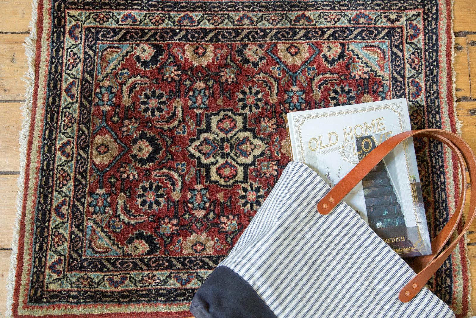 2x3 Vintage Sarouk Rug Mat // ONH Item 4012 Image 1