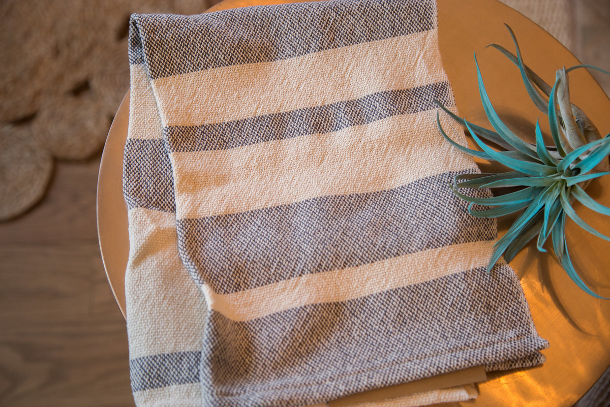 Handwoven in USA Loomination Dish Towel Gray // ONH Item 4021
